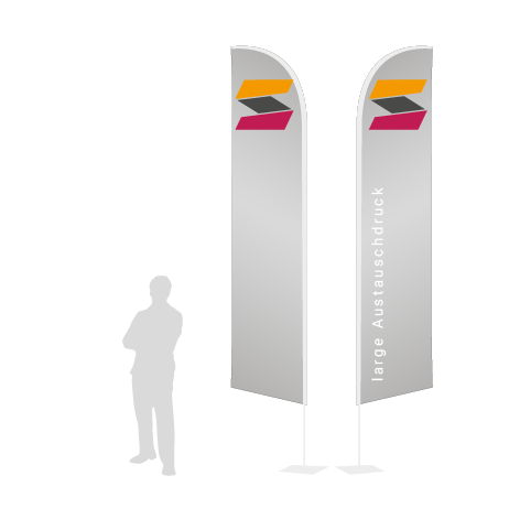 Beachflag Wind Austauschdruck | Large (400 cm) | beidseitig bedruckt