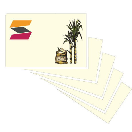 Visitenkarte aus Zuckerrohr | 8,5 cm x 5,5 cm | beidseitig bedruckt