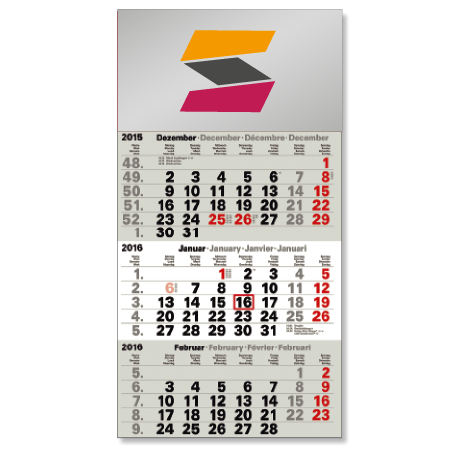 3-Monatskalender für das Folgejahr