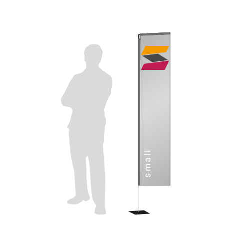Beachflag Rechteck | Small (208 cm) | einseitig bedruckt