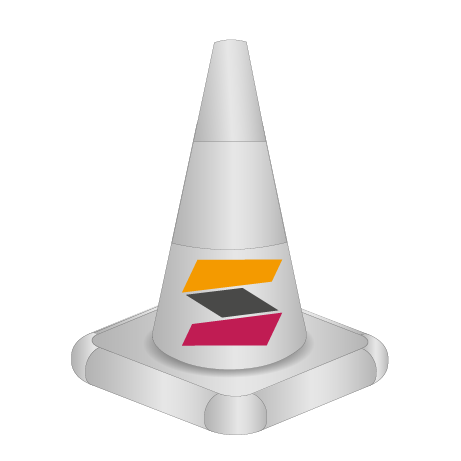 Aufblasbarer Straßenpylon als Produktnachbildung